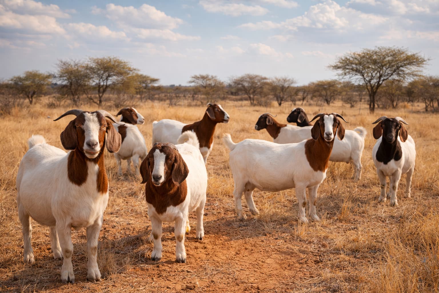 Boer goats on a South African farm