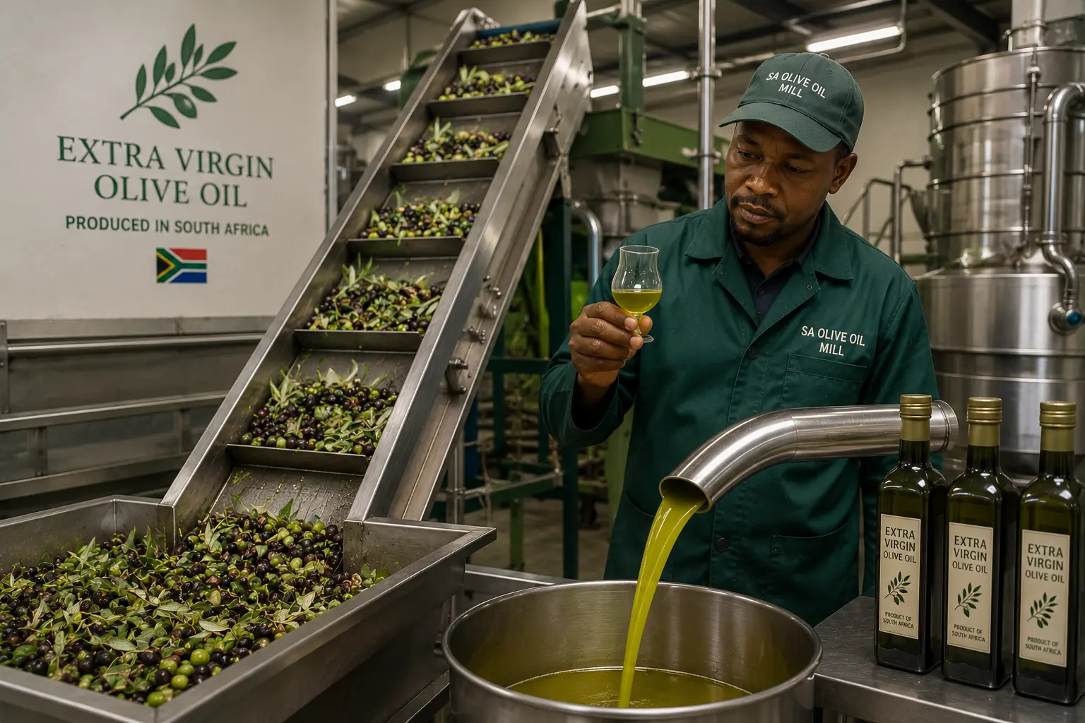 South Africa olive oil processing mill extra virgin