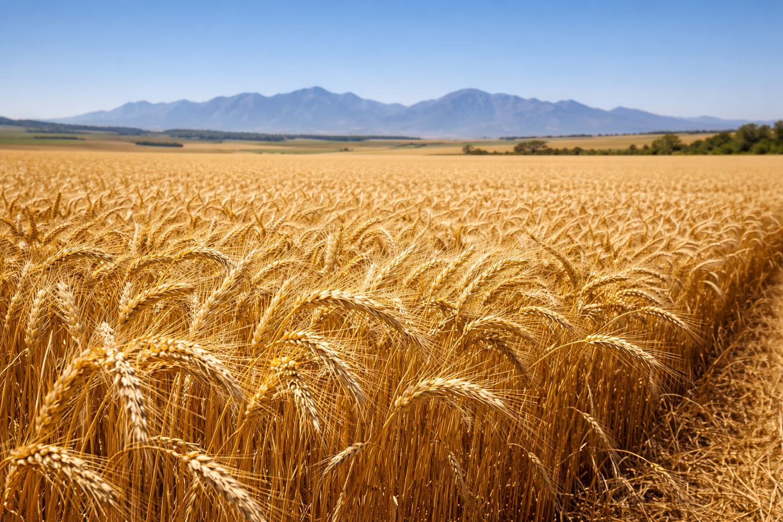 Wheat fields in the Western Cape South Africa
