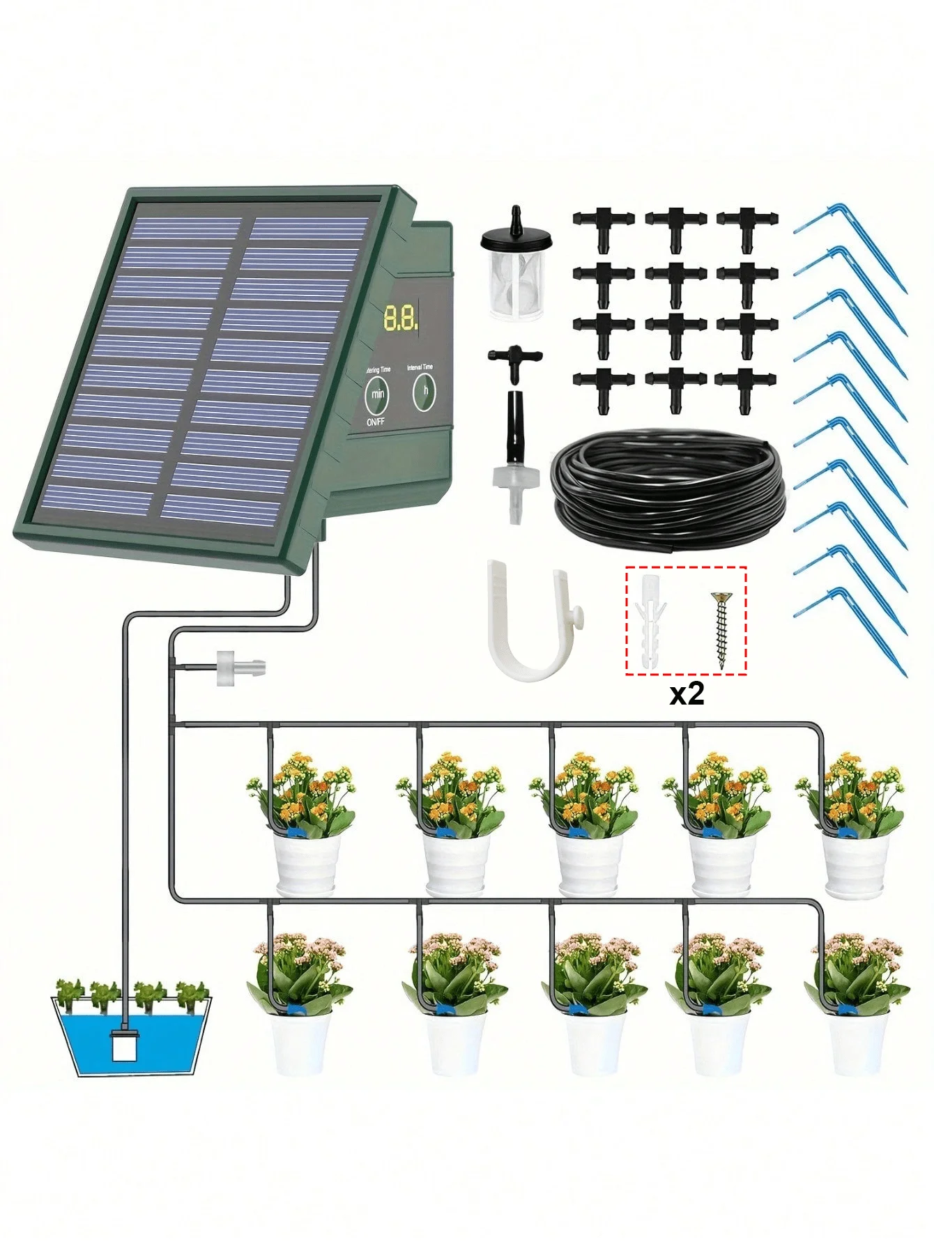 R375 shein automatic solar powered irrigation system